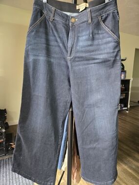 Democracy Women's Dark Blue Wide Leg Jeans
